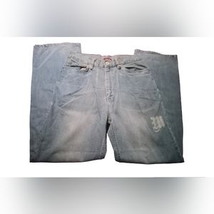 MAKAVELI | Vintage 2Pac Young Men's Light Blue Jeans | Size20(32×32)